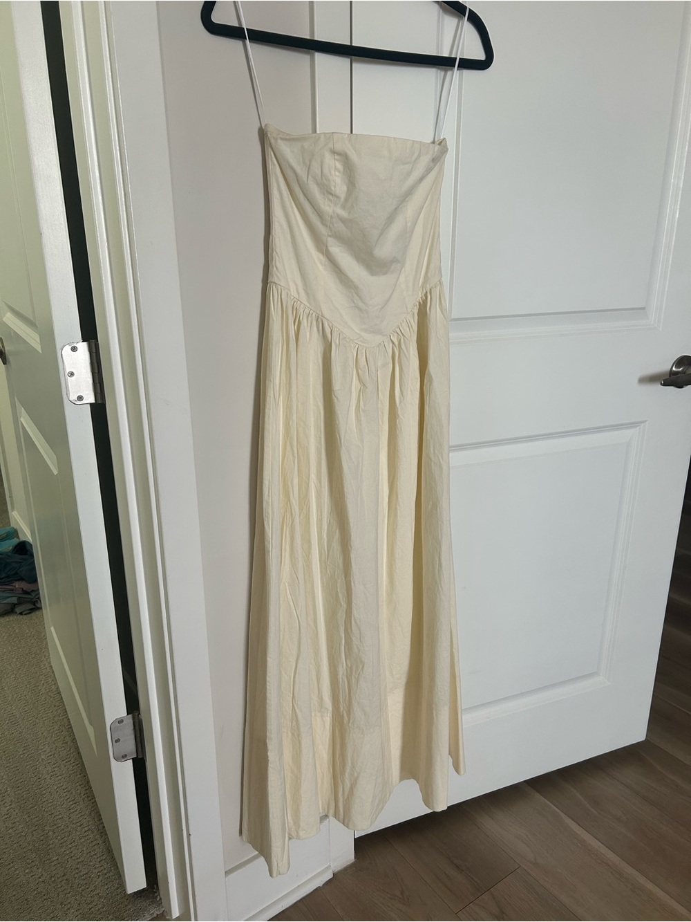 WeWoreWhat Cream Strapless Maxi Dress